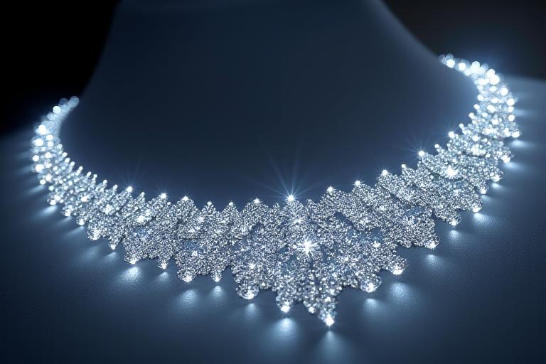 Funkelndes Diamantcollier in einem fliessenden Design.